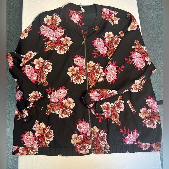 Xlnt Lightweight Barbiecore Floral Zip Up Jacket - Bought in Norway Size 3XL - Picture 9 of 14